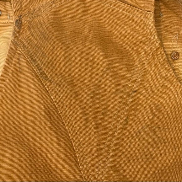 Carhartt Bib Overalls R06 Mens Brown Quilt Lined Duck Canvas  46x32 Workwear - Picture 15 of 16